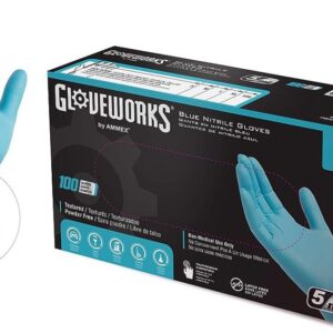 GPNHD Gloveworks Blue HD Nitrile Exam Gloves Xlarge