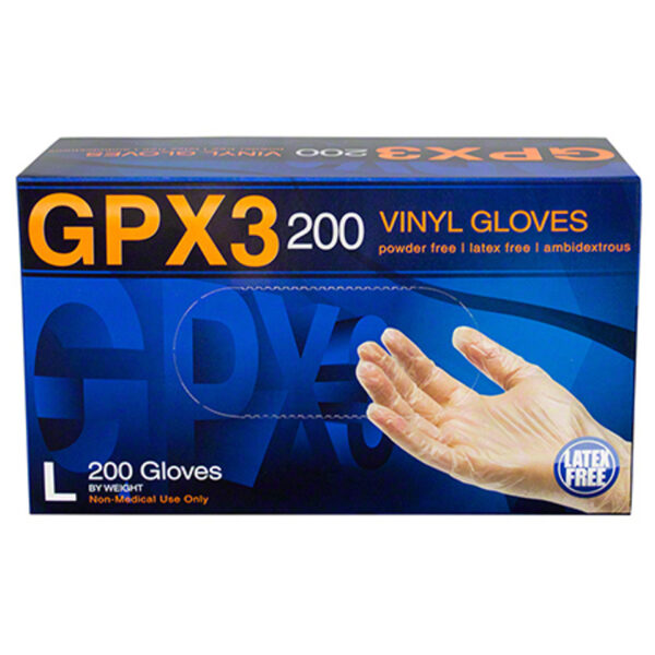 GPX3 Vinyl Gloves Large - Image 2