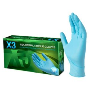 X3 Blue Nitrile Glove XLarge, 10 Boxes/100 per Box/per Case, Price/Cs