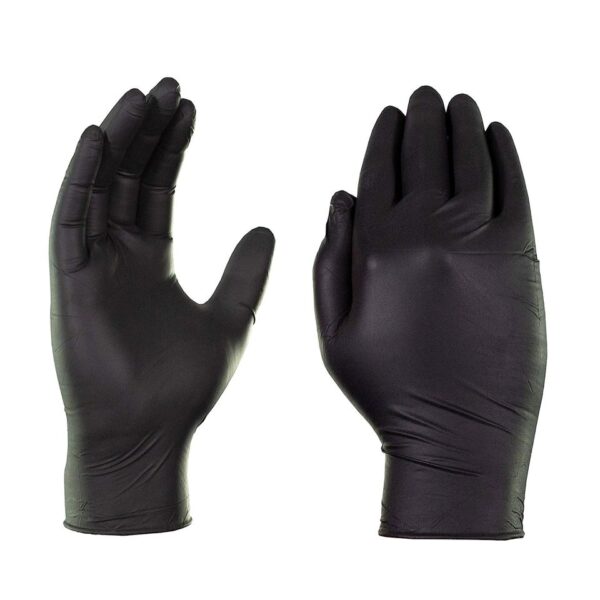 ABNPF Black Nitrile Exam Glove Small - Image 2